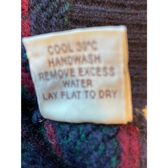 Vintage Nor’ easterly Tradition Scottish Wool Plaid Cardigan Sweater Sz XL - Picture 9 of 11
